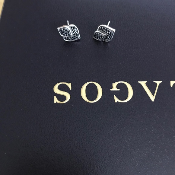 John Hardy Black Spinel Sapphire Stud Earrings